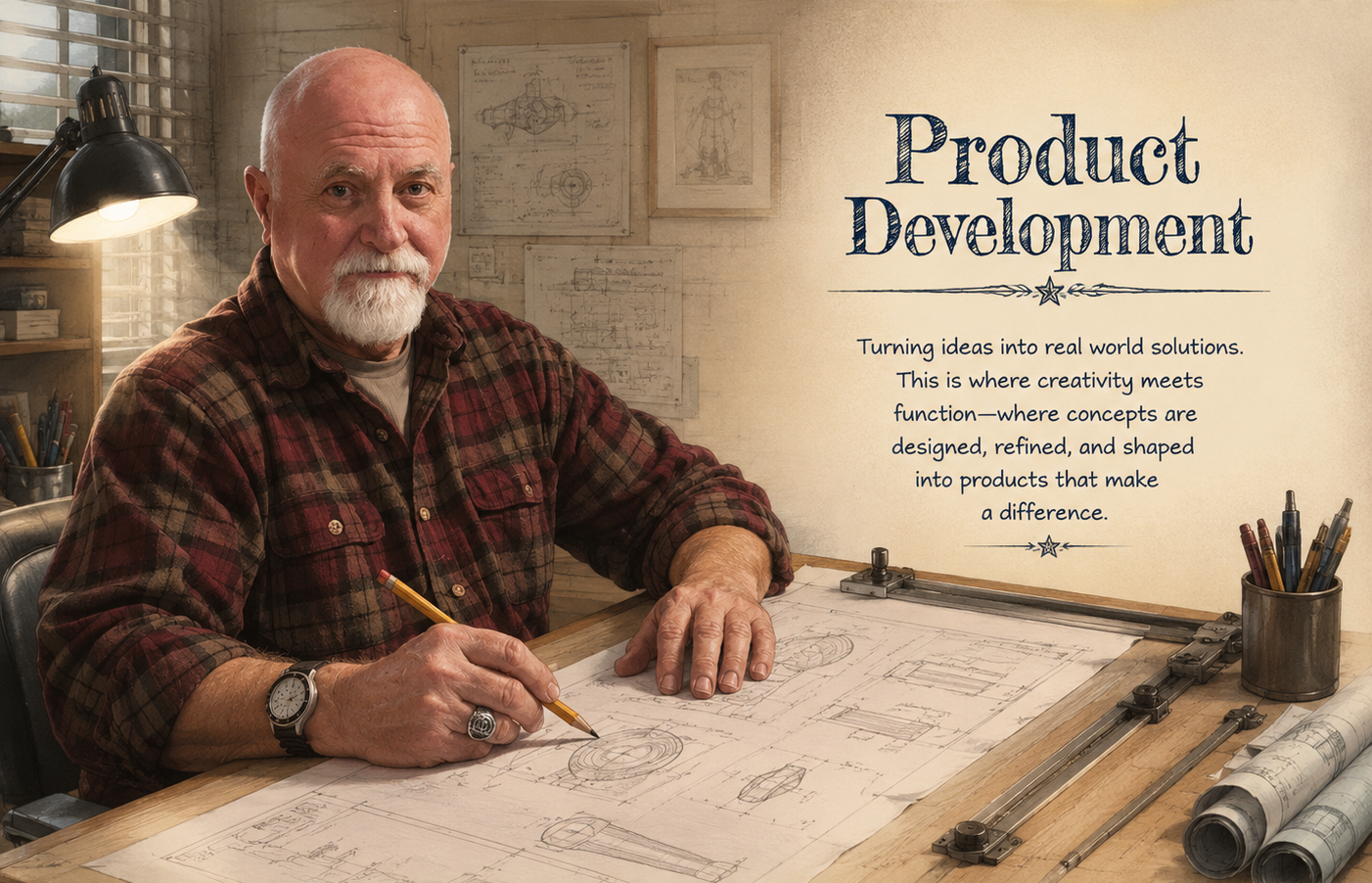 Product Development illustrated landing image