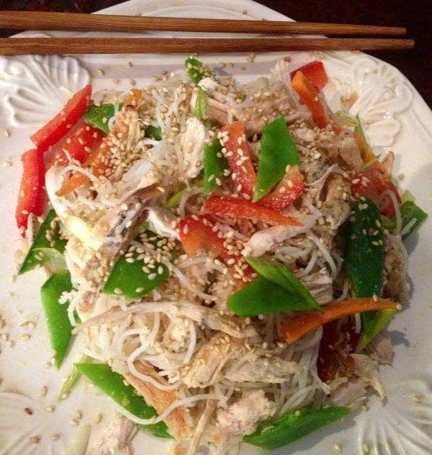 Chinese chicken tahini salad
