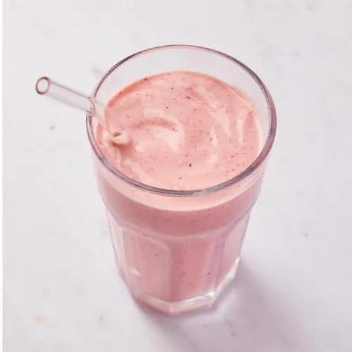 cottage cheese straberry prorine shake - yum