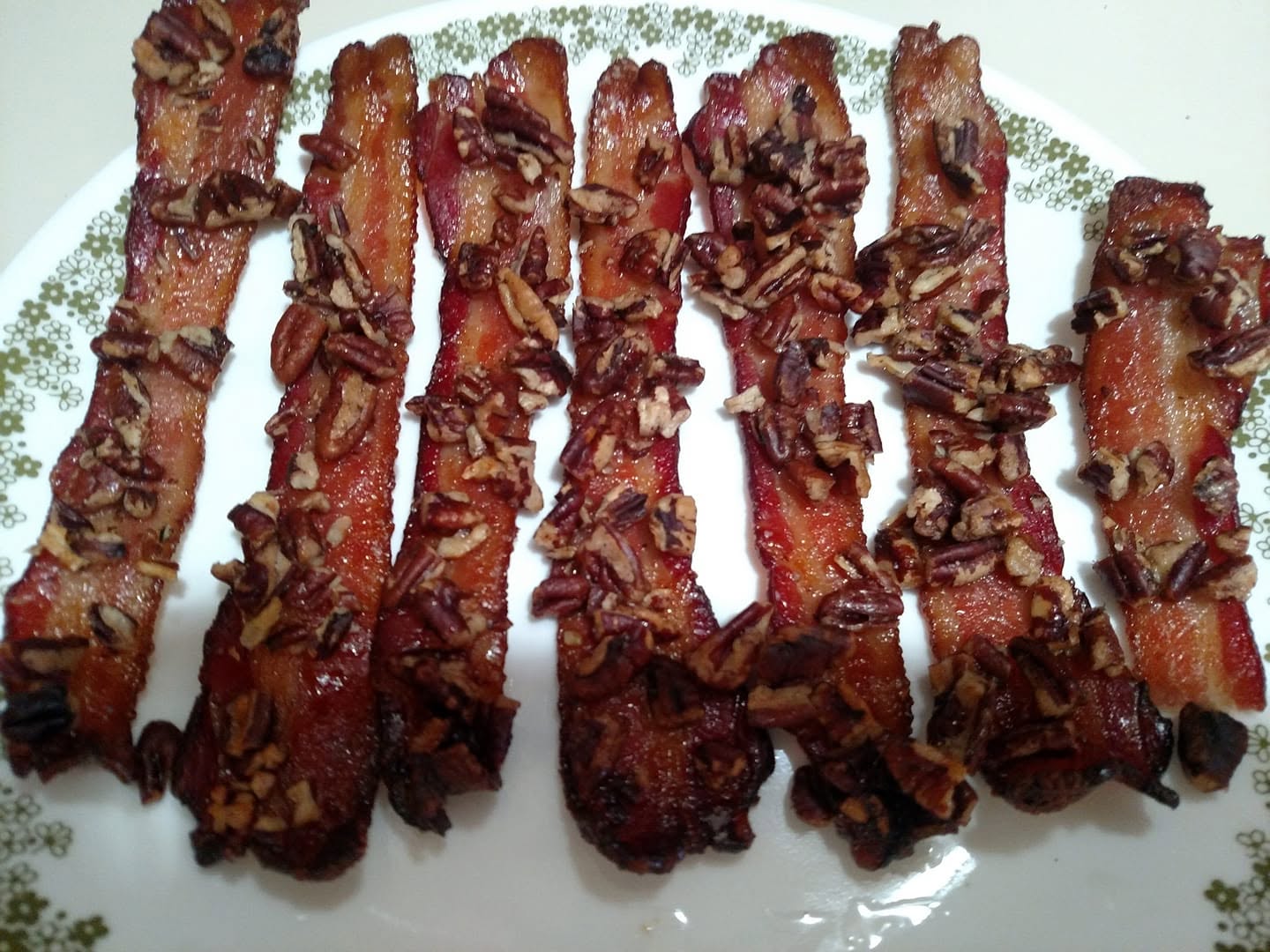 Maple and pecan bacon - happy birthday America - now pass the ammo