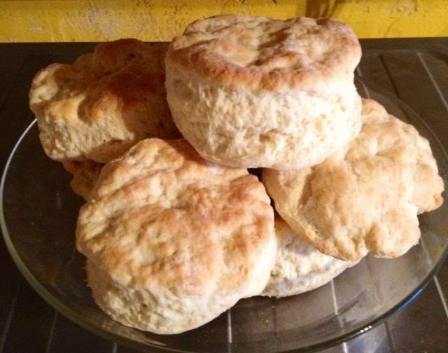scratch made county biscuits- Gravy and bacon too