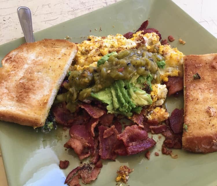 What should I call one pound of bacon, jack cheese, two eggs, avo and New Mexico’s finest hatch green chili