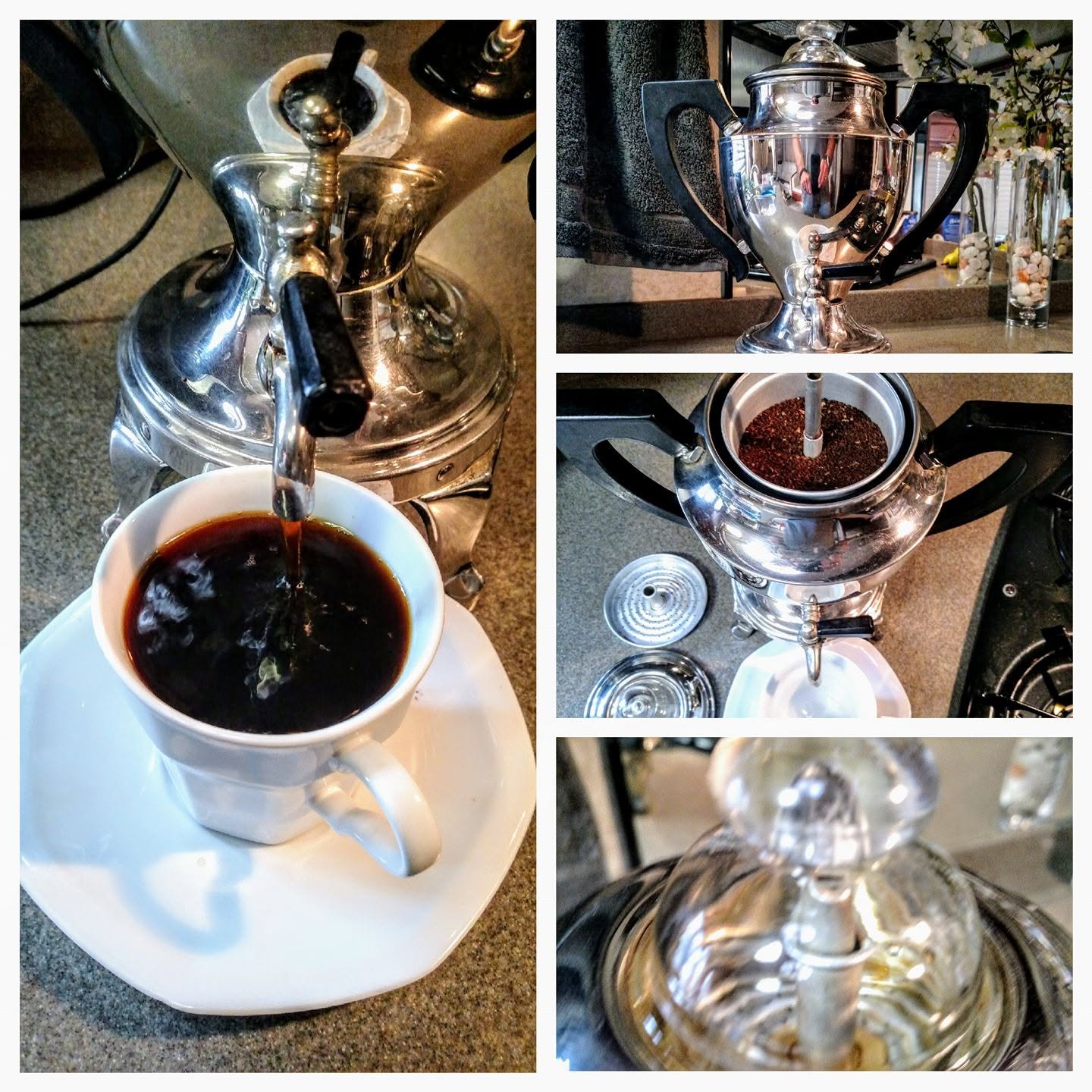 a beautiful vintage percolator