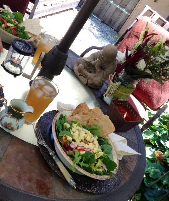 A nice salad for lunch in the Silverado trees