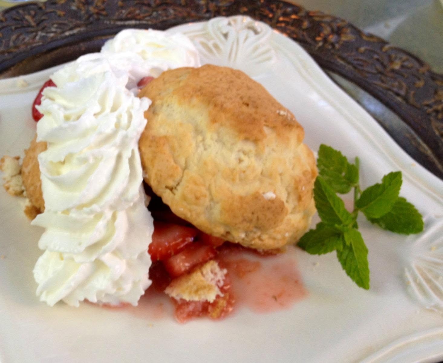 Fresh strawberry shortcake