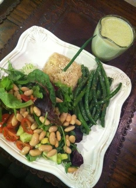 Fresh Vegetarian dinner - being funny