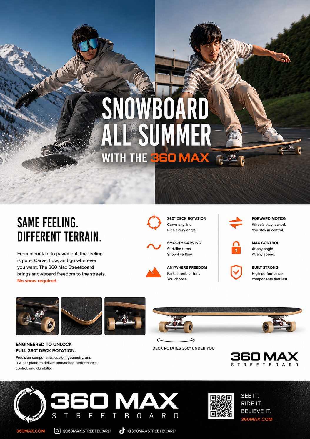 Snowboard all summer with the 360 Max ad concept